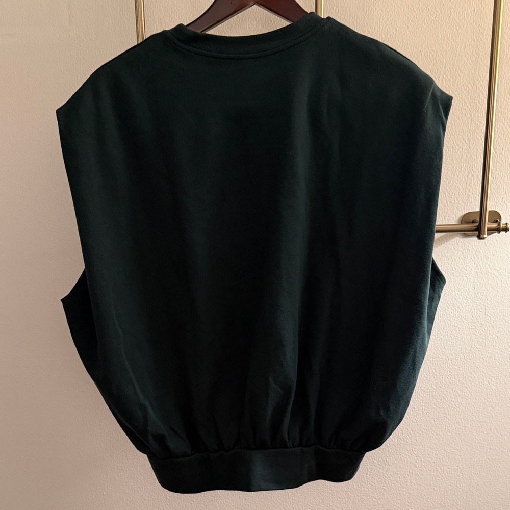 🌿 NWOT 🌿 SLEEVELESS SWEATSHIRT 🌿 ZARA 🌿 GREEN 🌿 MED 🌿 - Picture 14 of 14